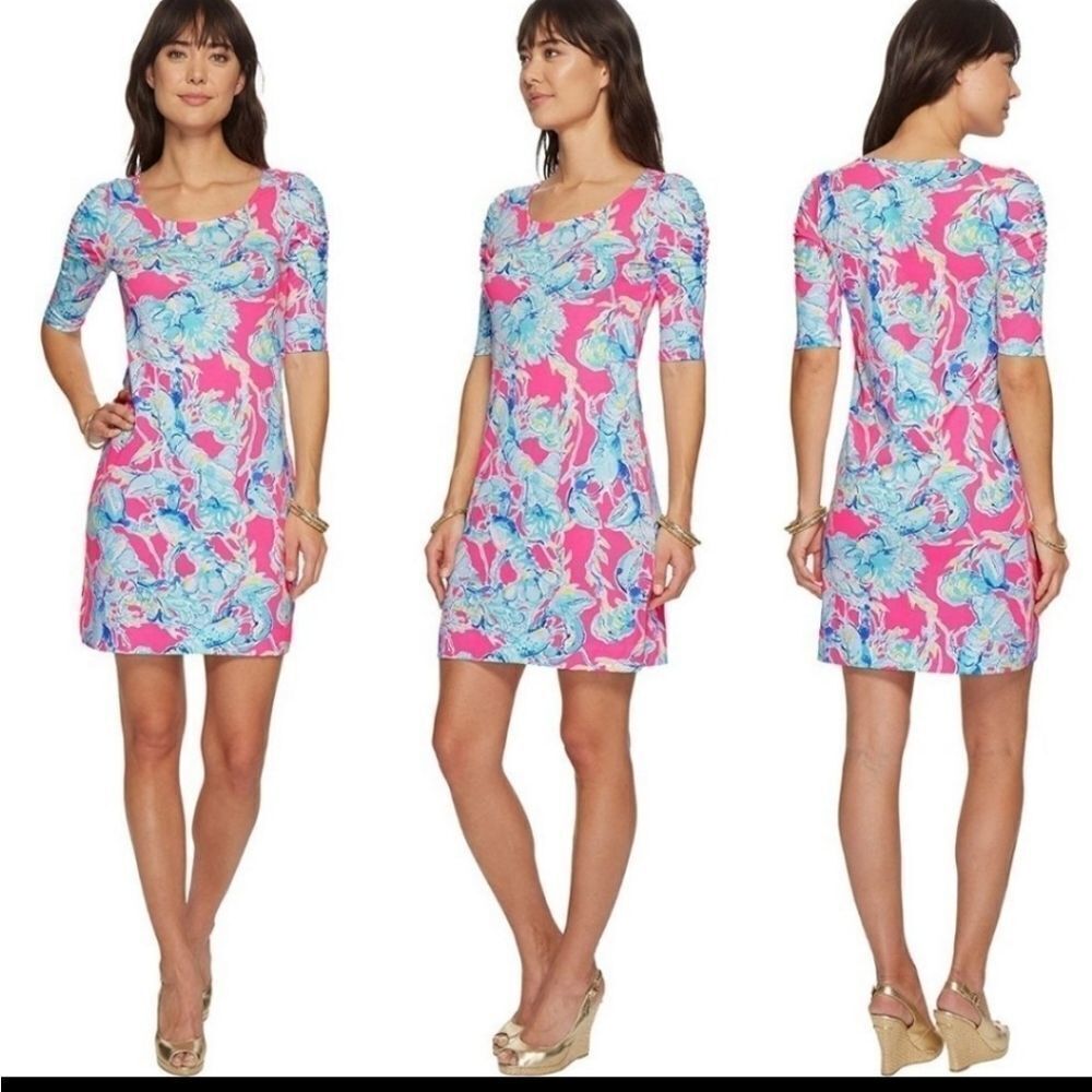 Lilly Pulitzer Size XXS Lobsters in Love Dress cotton dress